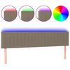 vidaXL LED posteljno vzglavje taupe 200x5x78/88 cm blago