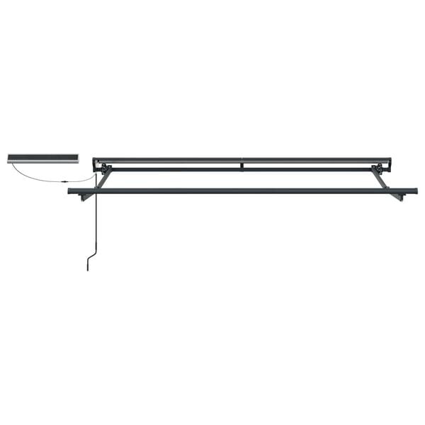 vidaXL Električni zložljiv senčnik Rdeča 3,5 x 2 m