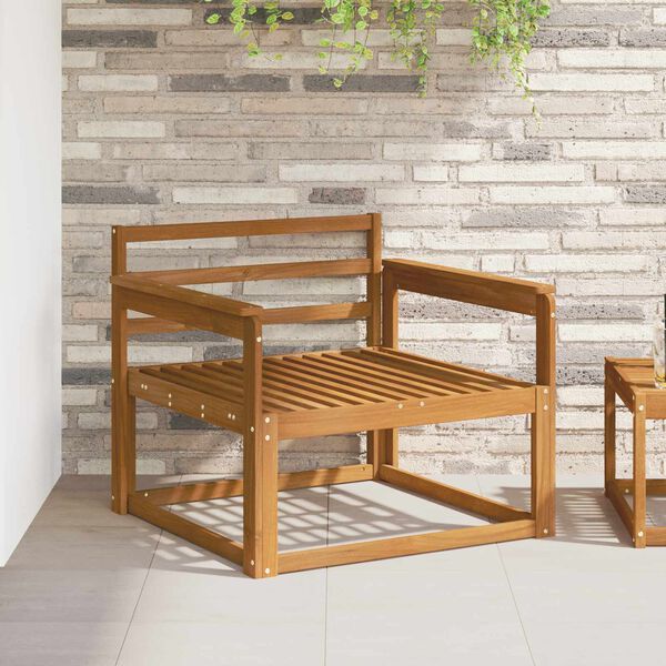 vidaXL Srednji zunanji kavč Masiven les akacije Naravna