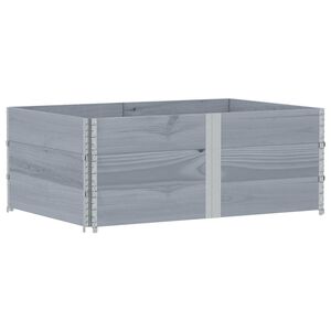 vidaXL Vrtno korito sivo 150x100 cm trdna borovina