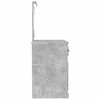 vidaXL Toaletna mizica z LED lučmi beton. siva 90x50x132,5 cm inž. les