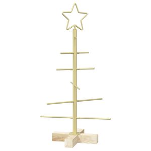vidaXL Kovinsko božično drevesce s stojalom KUOPIO 60 cm Jeklo Zlata