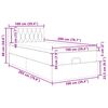 vidaXL Otomanski posteljni okvir z vzmetnico siv 100x200 cm blago