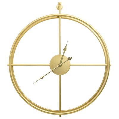 vidaXL Stenska ura zlata 52 cm železo