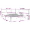 vidaXL Knjižna postelja brez vzmetnice vo&scaron;č. rjava 140x200 cm borovina