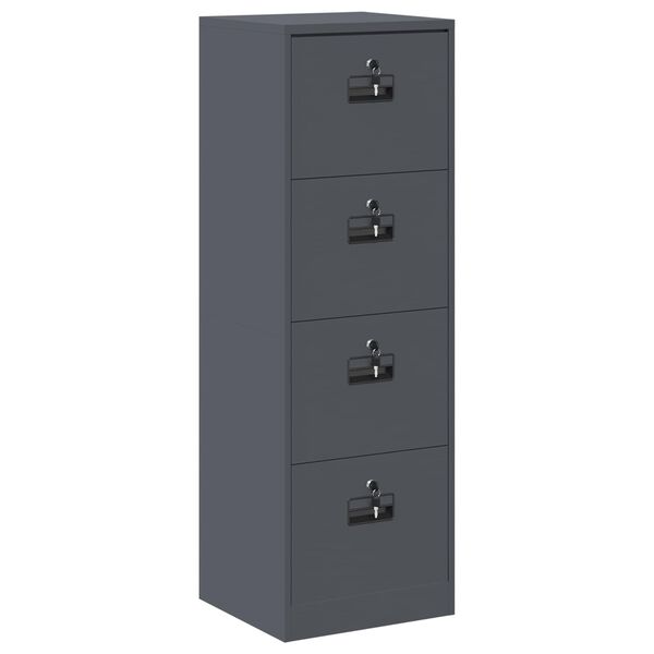 vidaXL Kabinet za datoteke s predalom Antracit 45,5 x 42 x 139 cm