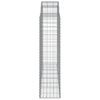 vidaXL Obokane gabion košare 5 kosov 200x50x160/180cm pocinkano železo