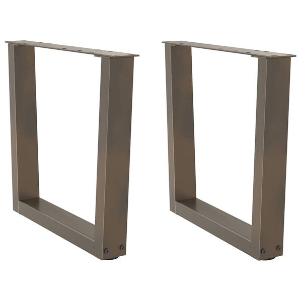 vidaXL Noge za klubsko mizico v obliki črke V 2 kosa naravno jeklo 60 x (42-43,3) cm jeklo