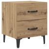 vidaXL Posteljna omarica s predalom Umetni hrast 40 x 35 x 47,5 cm