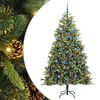 vidaXL Umjetno zložljivo božićno drevo s stožci Zelena 210 cm