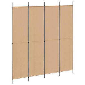 vidaXL 4-panelni pregradnik Bež 200 x 220 cm Blago