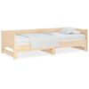 vidaXL Izvlečna dnevna postelja trdna borovina 2x(80x200) cm