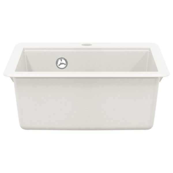 vidaXL Umivalnica Bela 470 x 440 mm Granit