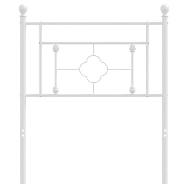 vidaXL Kovinsko nadomestno vzglavje belo 75 cm