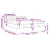 vidaXL Otomanski posteljni okvir z vzmetnicami krem 200x200 cm blago