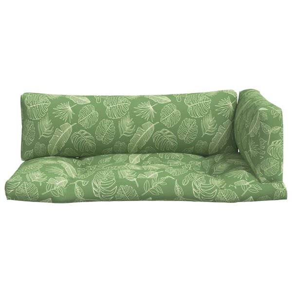 vidaXL Blazina za palete 3 kosi vzorec listov oxford blago