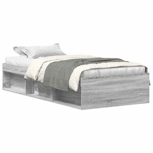 vidaXL Posteljni okvir siva sonoma 90x200 cm