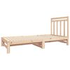 vidaXL Izvlečna dnevna postelja 2x(90x190) cm trdna borovina