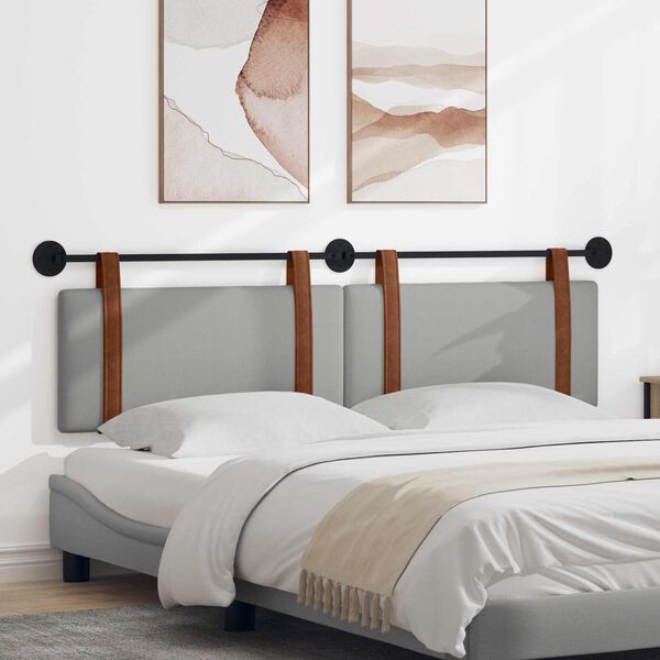 vidaXL Visoki naslon za glavo Oblačno siva 170 x 55 x 5 cm Antikni PU