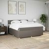 vidaXL Box spring postelja z vzmetnico taupe 180x200 cm blago