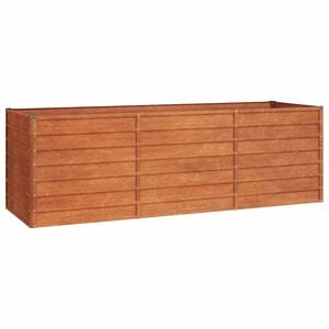 vidaXL Vrtna visoka greda rusty 240x80x77 cm corten jeklo