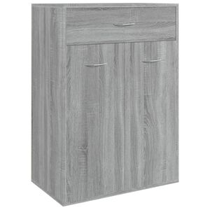 vidaXL Omarica za čevlje siva sonoma 60x35x84 cm inženirski les