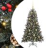 vidaXL Umestno božično drevo Zelena 120 cm PVC, plastika in jeklo