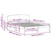 vidaXL Konstrukcija postelje Naravna 160 x 200 cm Masivno borovo les