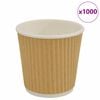 vidaXL Papirnate skodelice za kavo 1000 kosov 4oz 100ml Brown