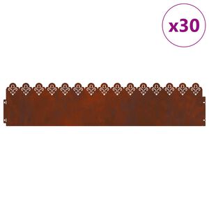 vidaXL Robniki za trato 30 pcs Rjav 103 x 0,05 x 22 cm