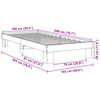 vidaXL posteljni okvir brez vzmetnice 100x200 cm masivni les hrast