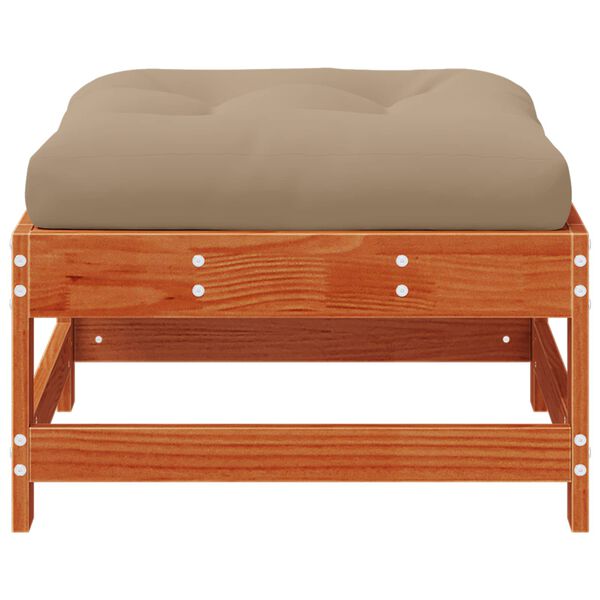 vidaXL Vrtna podlaga Masivna borovina Voskan Rjava