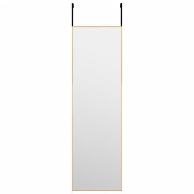 vidaXL Ogledalo za vrata zlato 30x100 cm steklo in aluminij