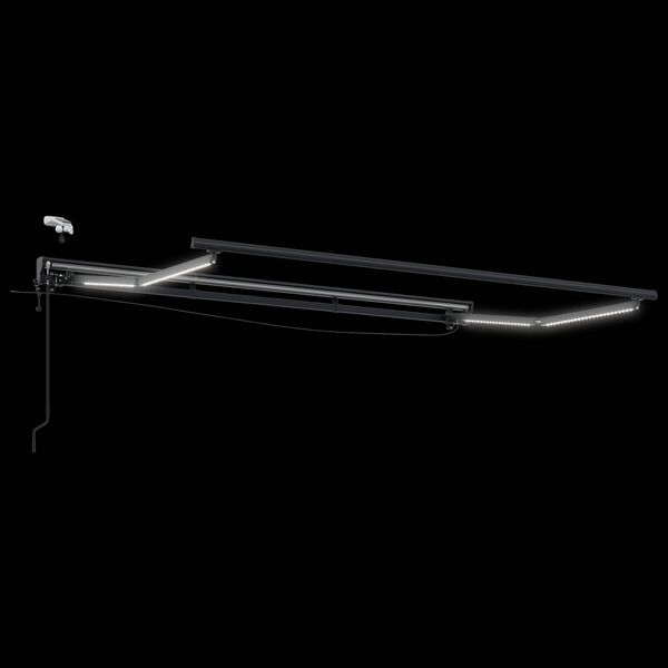 vidaXL Električni zložljiv senčnik Burgundija 2,5 x 2 m