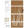 vidaXL Vrtna vrata 85x175 cm corten jeklo dizajn trave