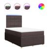vidaXL Box spring postelja z vzmetnico temno rjav 120x200 cm blago