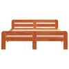 vidaXL Posteljni okvir brez vzmetnice vo&scaron;čeno rjav 140x190 cm borovina
