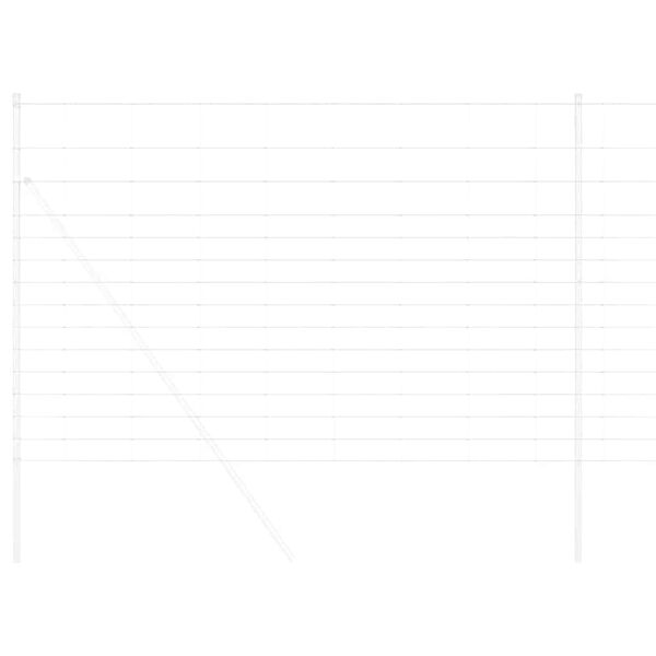 vidaXL Pa&scaron;na ograja srebrna 25 x 1,6 m Pocinkano jeklo