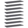 vidaXL Dodatne police za omaro 8 kosov visok sijaj sive 60x20x1,5 cm