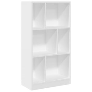 vidaXL Knjižna omara bela 57x28,5x107,5 cm inženirski les