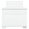 vidaXL Box spring postelja z vzmetnico bela 90x200 cm umetno usnje