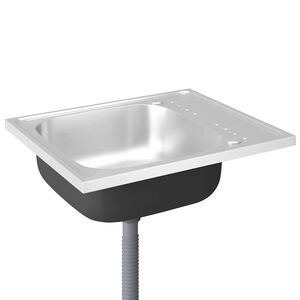 vidaXL Kuhinjsko pomivalno korito z odcejalnikom 600x500x155 mm