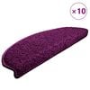 vidaXL Stopni&scaron;čne preproge 10 kosov 65x21x4 cm vijolične polkrožne velike