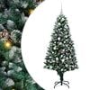 vidaXL Umestno božično drevo Zelena 150 cm PVC in Jeklo in Plastika