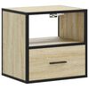 vidaXL Stenska nočna omarica sonoma hrast 40x31x39,5 cm