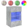vidaXL Stenska TV omarica z LED lučkami betonsko siva 40x30x60,5 cm