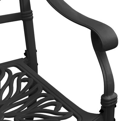 vidaXL Vrtni stoli 2 kosa liti aluminij črni