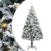 vidaXL Umestno božično drevo Bela 240 cm PVC, jeklo in plastika