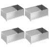 vidaXL Robovi trave 4 pcs 100 x 60 x 35 cm Jeklo Srebrna