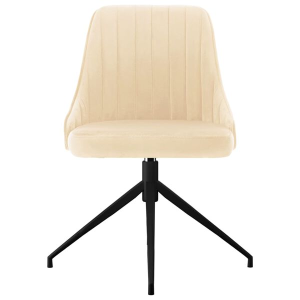 vidaXL Jedilni stoli 4 kosi krem žamet